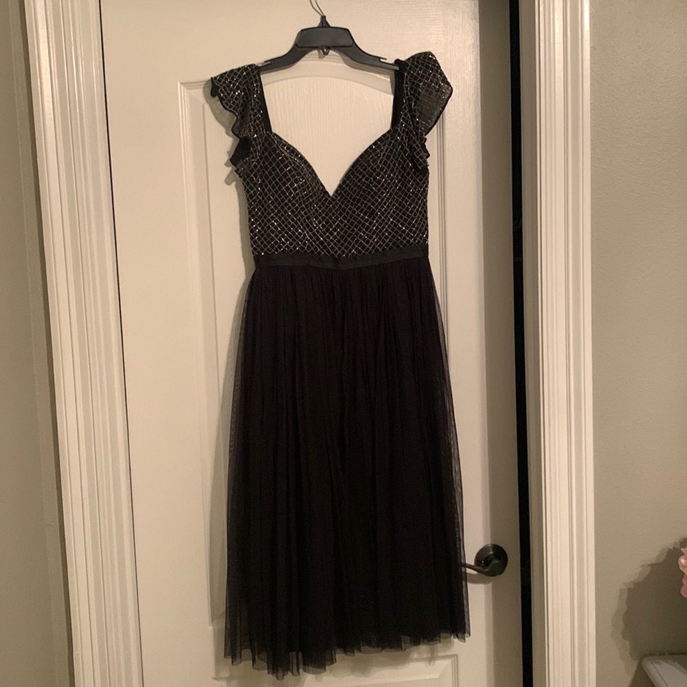Black & Silver Beaded Dress